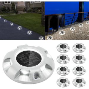 China IP67 Waterproof Solar Powered Deck Light Aluminum Solar Pathway Garden Dock Light on sale