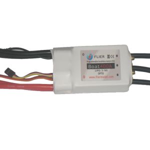 White Color RC Boat ESC Water Cooled Brushless Speed Controller 400A 16S Two Way