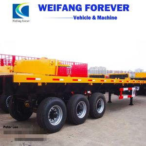 Cheap                  Focus Container Chassis, 40FT Flat Bed Semi Trailer              for sale