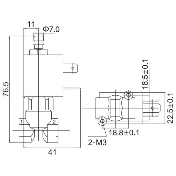 5515 CEME Type 3/2 Way NC Brass Solenoid Valve In Coffee Machine Water Pump 24V 230V