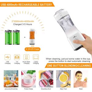 Compact and Portable Blender with Six Blades for Grinding Blending and More