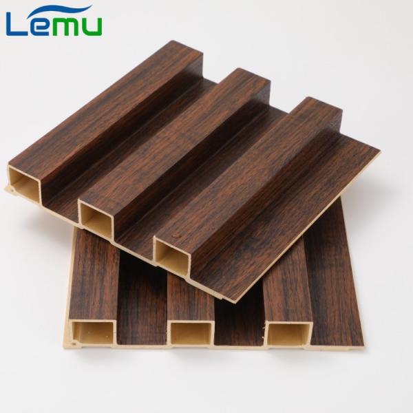Nano PVC Wood Effect Indoor Fluted Wall Panel for Moisture-Proof Interior Decoration