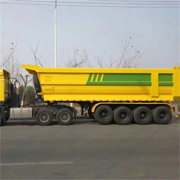 8mm Bottom Plate Thickness Dump Semi-Trailer with 3/4 Axle Original Customizable
