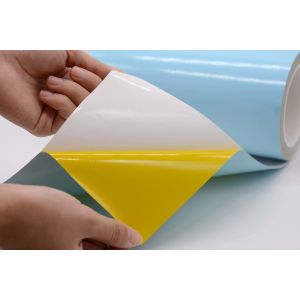 Matte Blue 1Mil Permanent Adhesive Polyimide Materials With Glassine