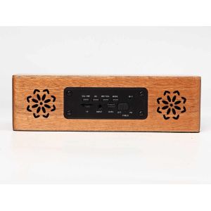 6 - 8 Hours Playing Time Wooden Wireless Speaker Bamboo Material with Aux