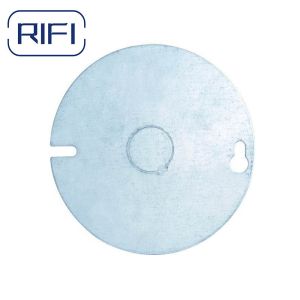 Galvanized Metal Box Octagonal Conduit Box Cover Blank Cover with Knockouts