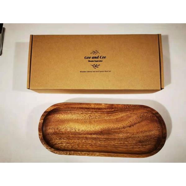 Quality Multipurpose Rectangular Wooden Plate 25cm Fashion Fruit Snack Dish Tray wholesale