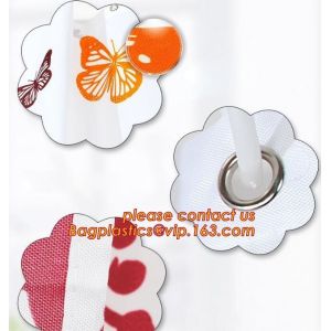 Transparent 3D Shower Curtain With Magnet, Quality Plastic Bathroom Shower