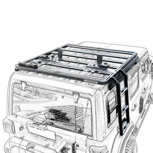 Mechanical Black Car Ladder Racks for WranglerJK WranglerJL JEEP Enhanced