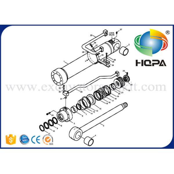 440-00355AKT Doosan Excavator Seal Kits Cylinder Repair Kits For DH 225LC-7