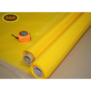 43T Polyester Nylon Monofilament Silk Screen Mesh For Printing White And Yellow