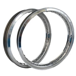 Cheap Polished Akront Style Valanced Alloy Motorcycle Rims 18&quot; 19&quot; 21&quot; with Polished Finish for sale