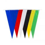 OEM ODM Triangle Flag Bunting Custom 100D Polyester Fabric Triangle String Flags