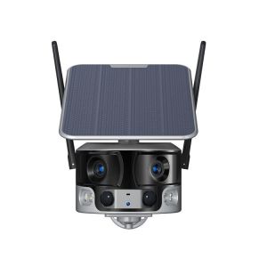 Cheap Eight Million Horizontal Articulation Outdoor Solar Camera Wifi Dual Lens CCTV Camera for sale
