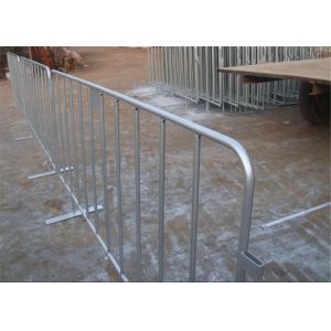 ISO 9001 Crowd Control Barrier Hot Dipped Galvanized 35mm tube wall thick 1.1mm