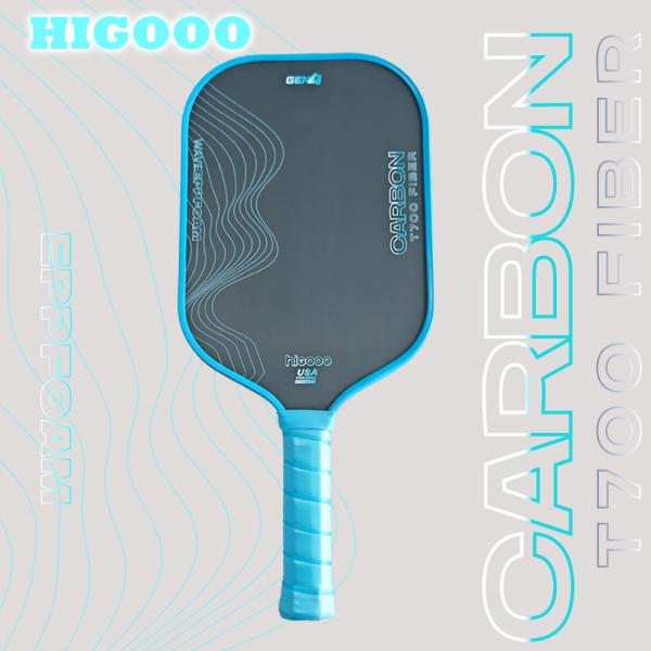 HIGOOO GEN4 Wave Foam Core Pickleball Paddle Trufoam 16mm Toray Carbon Fiber