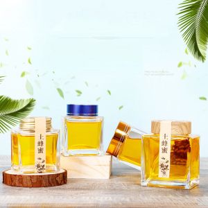 50ml 180ml Empty Square Honey Packaging Containers With Screw Lid