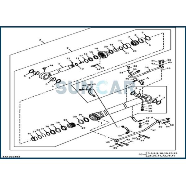 Quality DEERE 4640118 Arm Cylinder Seal Repair Kits for 350GLC 370C wholesale