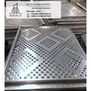 China SUDALU Aluminum Perforated Panel with Round Holes Pattern 3mm Aluminum CNC Curvel Panel on sale
