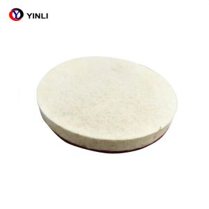 100*16mm Abrasive Wool Felt Polishing Pad Plastic Backing For Grinder