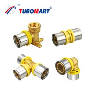 Brass Press to Connect Pex Fittings Corrosion Resistant Easy Connection ISO