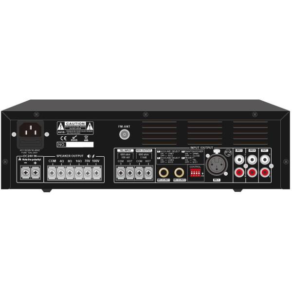 Professional PA Mixer Amp 60W Audio Amplifier High Temp Resistance