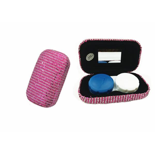 New Design Cute Contact Cases With Mirror PU Leather Eco - Friendly