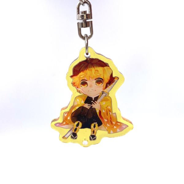 Custom shape factory made acrylic plastic epoxy non clear keychain resin glitter charm with star key accessory