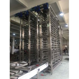 HACCP Multi Step In Line Vertical Bread Baking Cooling Towers
