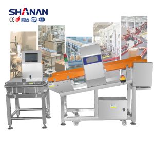 China 8 Inch Full Touch Screen Combo Metal Detector And Checkweigher With Max Accuracy ±1g 1200mm X 800mm X 1200mm on sale