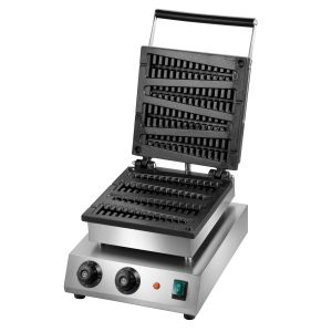 Stainless Steel Commercial Waffle Baker With Non Stick Coating 1.8KW Constant