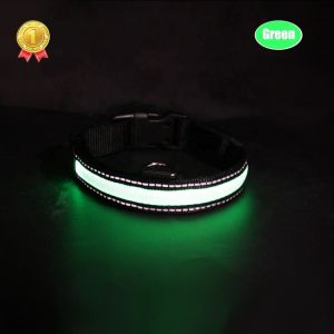 Custom Nylon Glowing Rechargeable Usb Safety Dog LED Collars