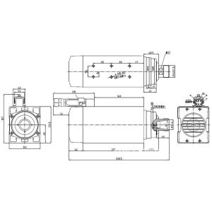 4.5kw ER32 High Frequency Air Cooled Spindle Motor with 18000rpm Operating Speed