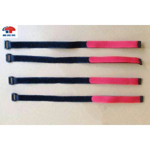 Red And Black Adjustable Hook And Loop Fastener Tape With Plastic buckle