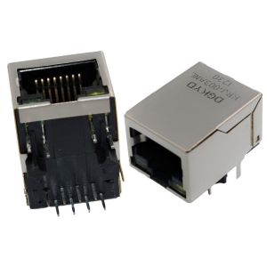 Cheap 1x1 Tab Down 10 / 100 BASE Cat5e RJ45 Jack With Internal Transformer for sale