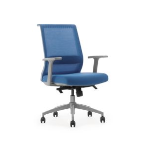 Adjustable Swivel Mesh Office Chairs , Meeting Room Sliding High Back Executive