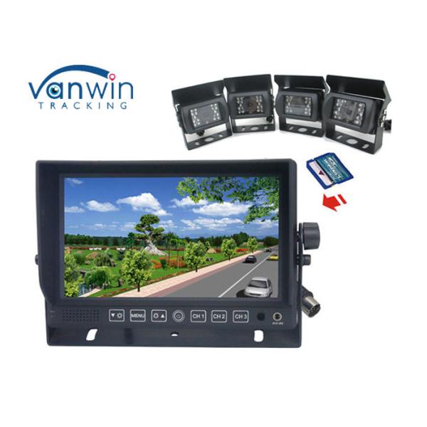 9 Inch All In One DVR car tft monitor , car tft lcd monitor with 4ch cameras