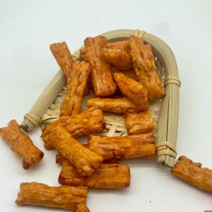 Cheap Glutinous Rice Cracker Snacks Spicy Rectangular Rice Crackers Bold Taste Unique Shape for sale