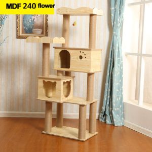 Soft Plush Detachable MDF Wooden Cat Tree