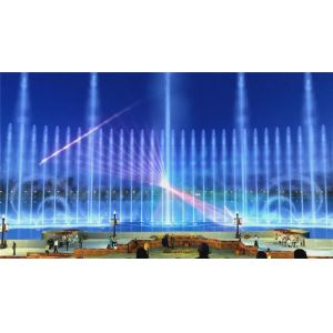 outdoor multimedia projector screen laser water screen in square