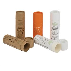Speciality Paper Orange Round Kraft Boxes OEM ODM Available