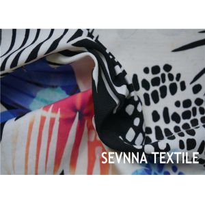 Print Sublimation Printed Polyester Fabric , Interlock Knitting Brushed Poly