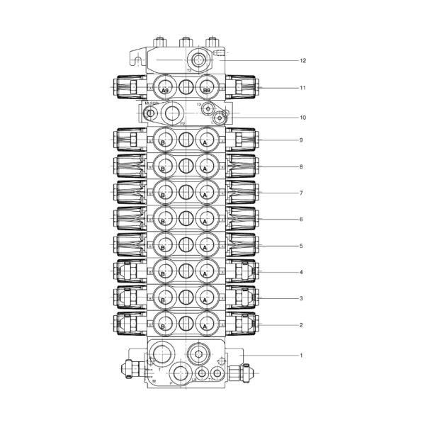 420-00357A 420-00357B Doosan Daewoo DX75 DH75 DX80 DH80 Hydraulic Main Valve Suitable For Forestry Planting Excavator