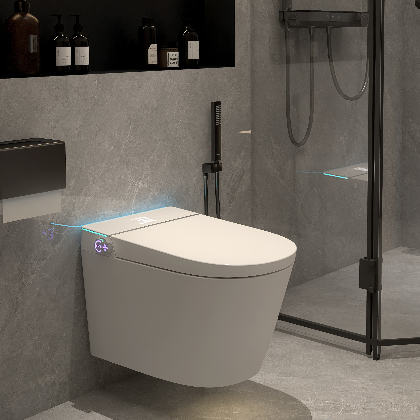 Quality Smart Wall-Hung Toilet with Auto Flush Heated Seat Remote Control for Home or Office Elongated & Round Bowl Smart Toilets wholesale