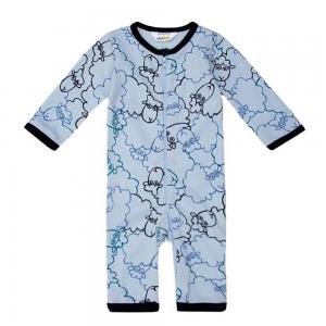 China Good Quality Custom 100% Organic Cotton Baby Footie zipper Onesie Jumpsuit Low Price Baby Romper on sale
