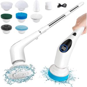 Cheap 9In Electric Cleaning Brush Spin Scrubber for Bathroom Tub Tile Floor Kitchen for sale