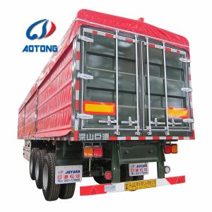 NDRC Announced Enterprise 40 Tons Curtain Semi Trailer with Dual Line Braking