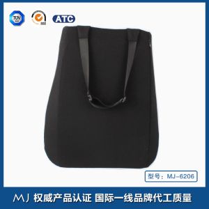 Ergonomic Design Memory Foam Back Support Cushion with Elastic Strap in Car and