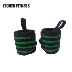 China 45cm Powerlifting Wrist Wraps Fitness Cotton Elastic Gym Weight Lifting Cross Training Straps on sale