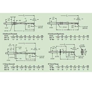 4B60 - M10 Series Push Pull Cable , Gear Shift Selector Cable For Heavy Duty